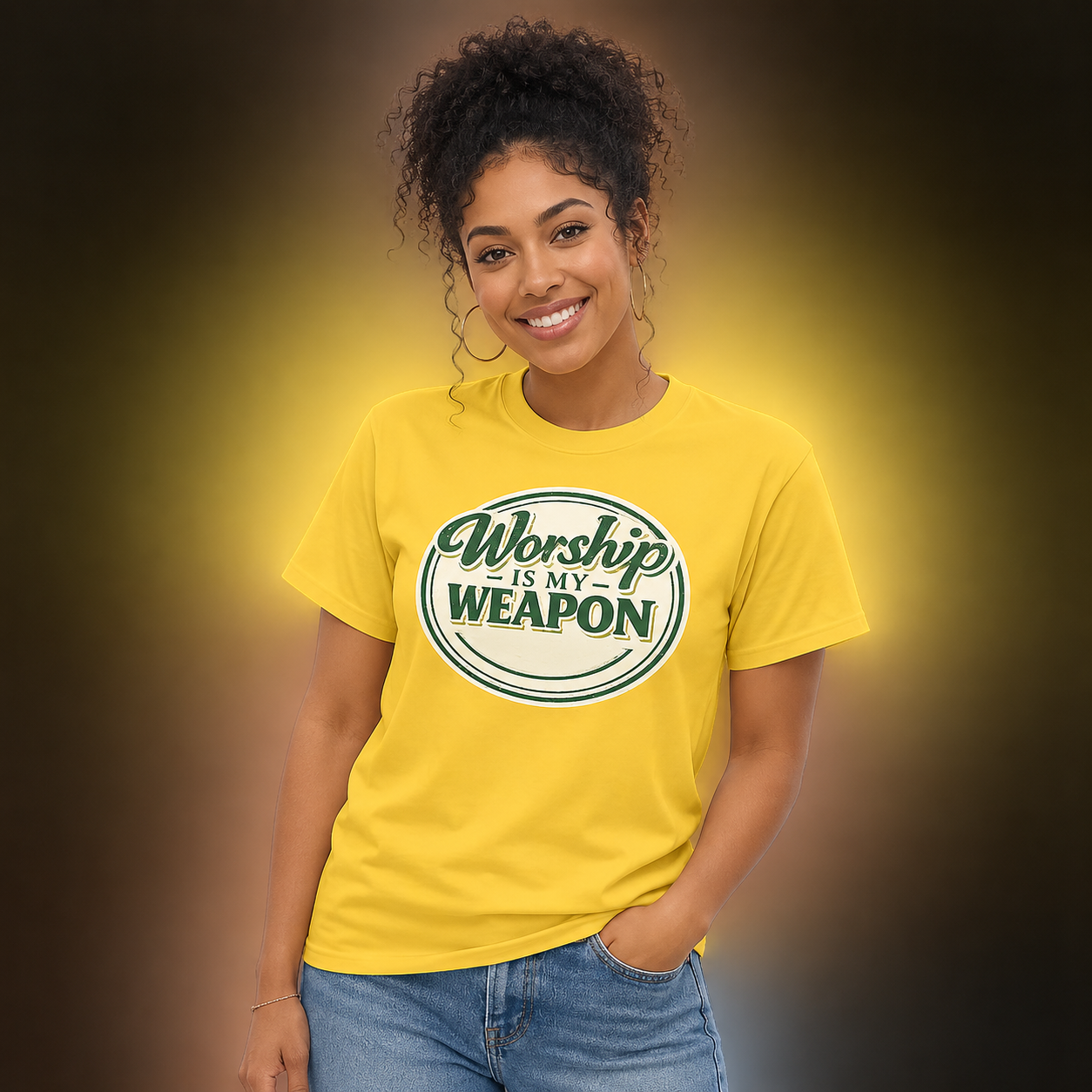 Worship Is My Weapon Christian T-Shirt | Faith-Based Graphic Tee for Men & Women
