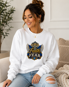 Faith Over Fear Diamond Edition Sweatshirt – Luxury Christian Crewneck – Unisex Christian Apparel