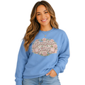 Daughter of a King Christian Sweatshirt | Faith-Based Floral Crewneck for Women