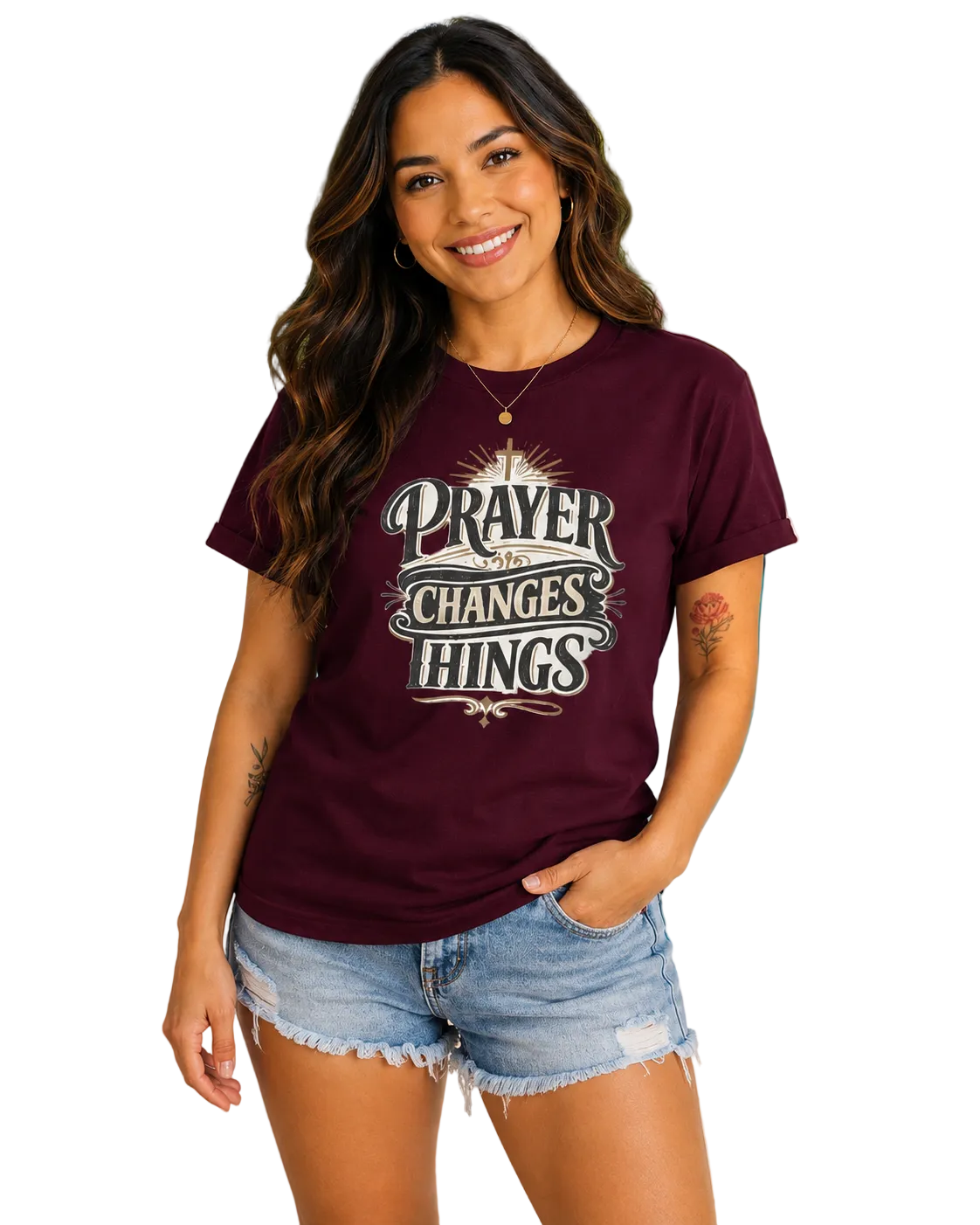 Prayer Changes Things Christian T-Shirt | Faith-Based Inspirational Graphic Tee